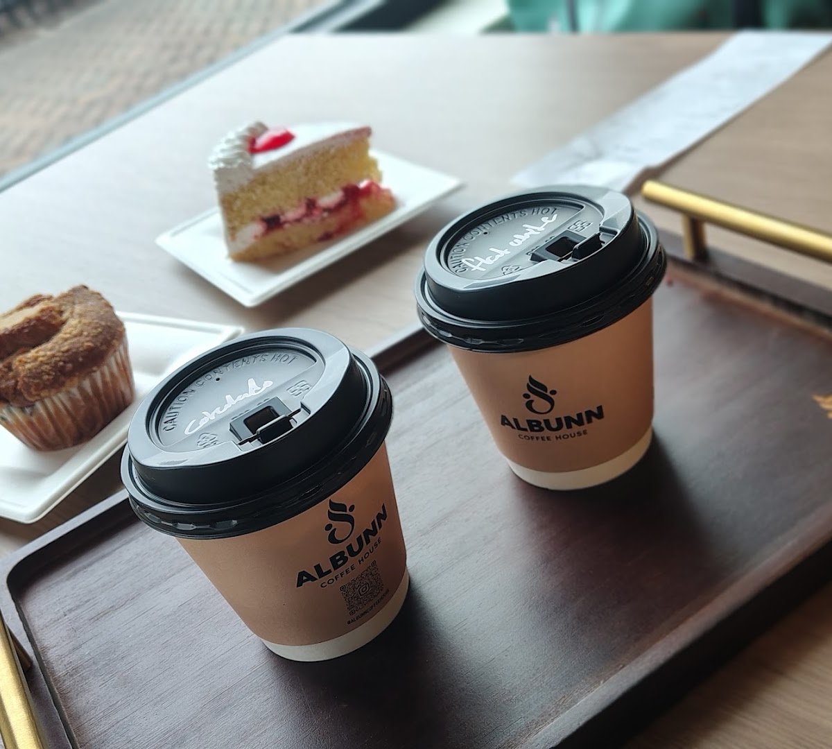 Coffee at Albunn Coffee House, specialty coffee shop in Rochester