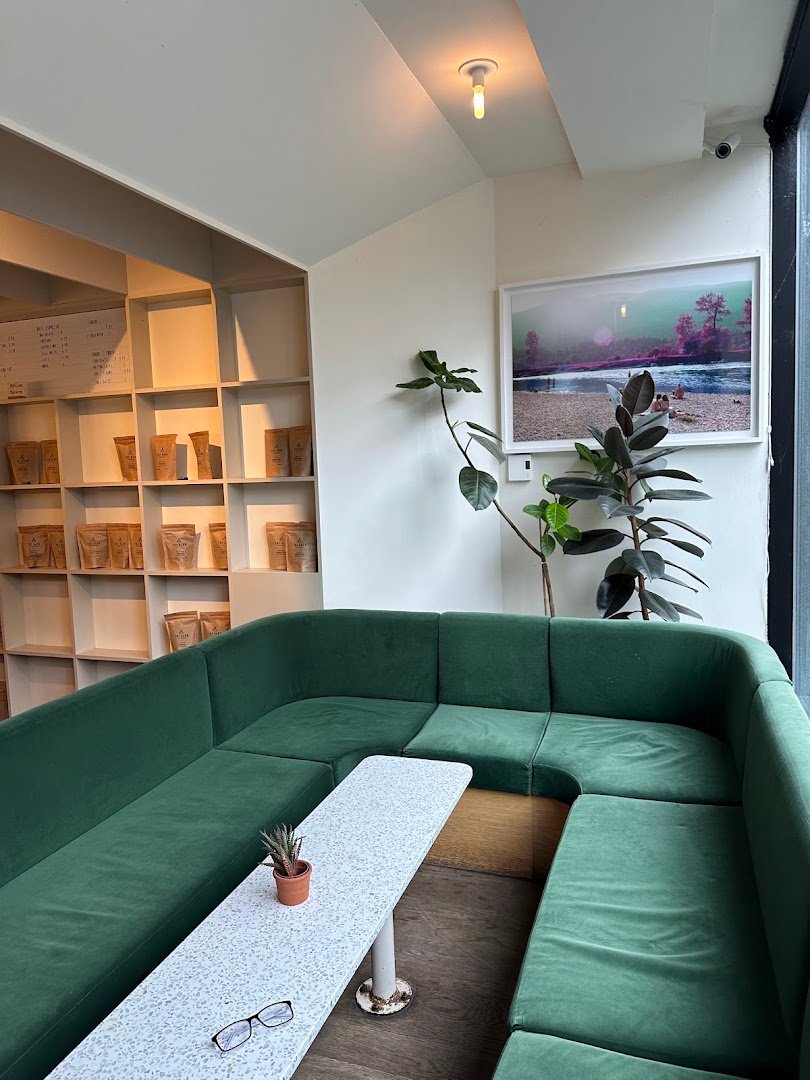 Interior of Café Éclair, specialty coffee shop in Montreal