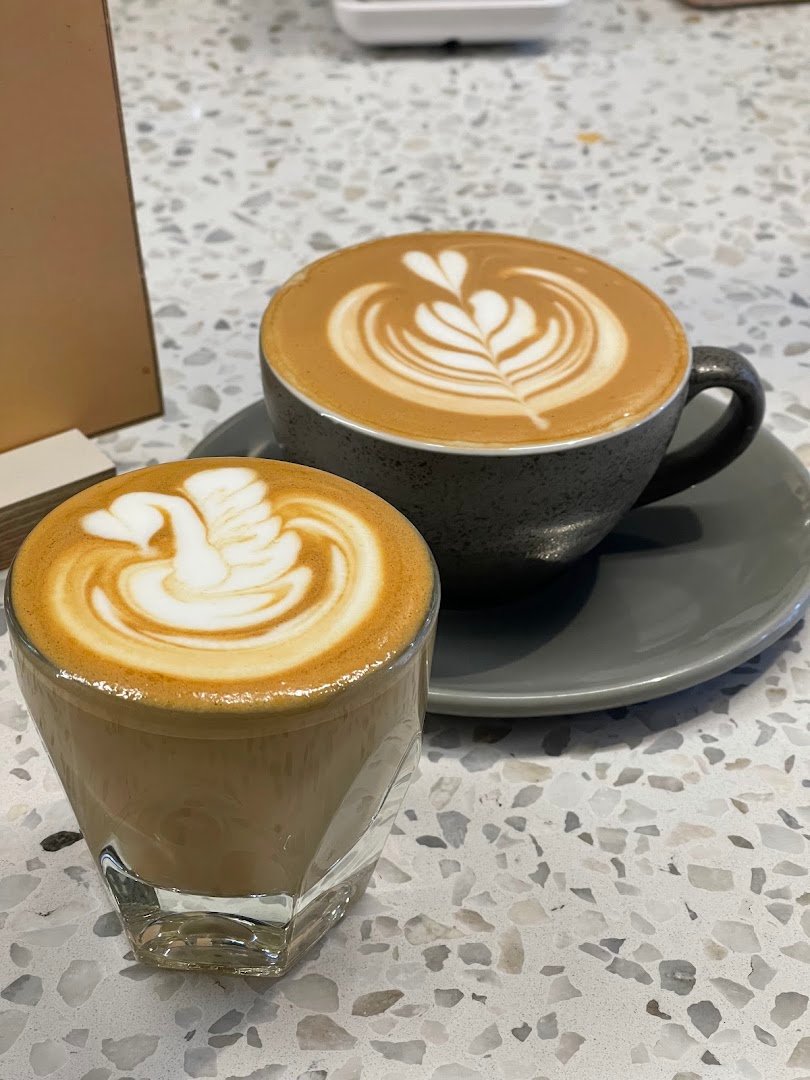 Coffee at Café Éclair, specialty coffee shop in Montreal