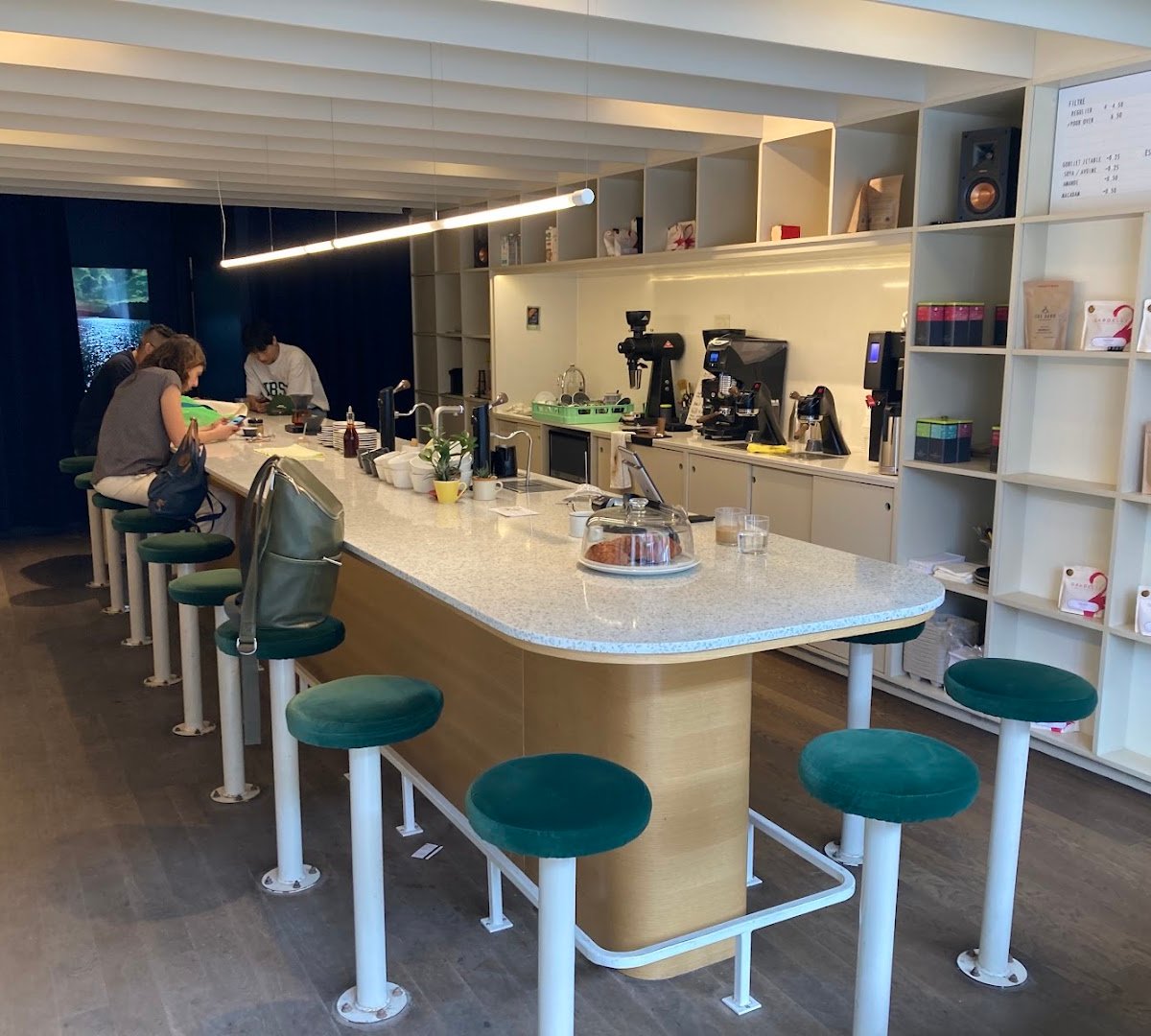 Interior of Café Éclair, specialty coffee shop in Montreal