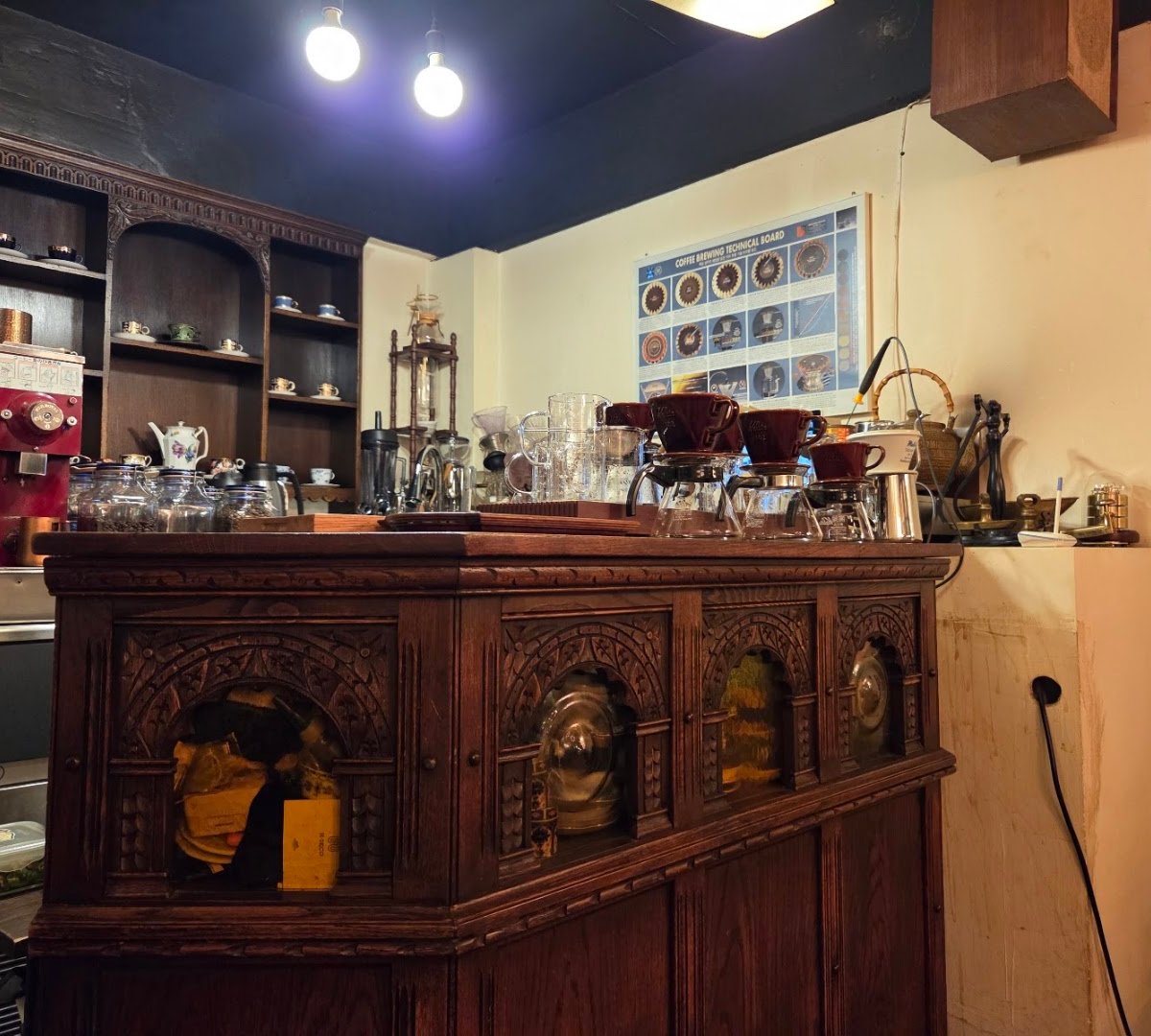 Interior of Coffee House Maisha, specialty coffee shop in Seoul