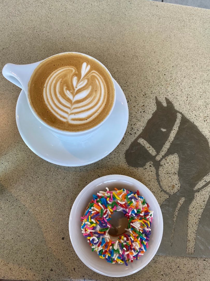 Coffee at Dark Horse Coffee Roasters., specialty coffee shop in San Diego