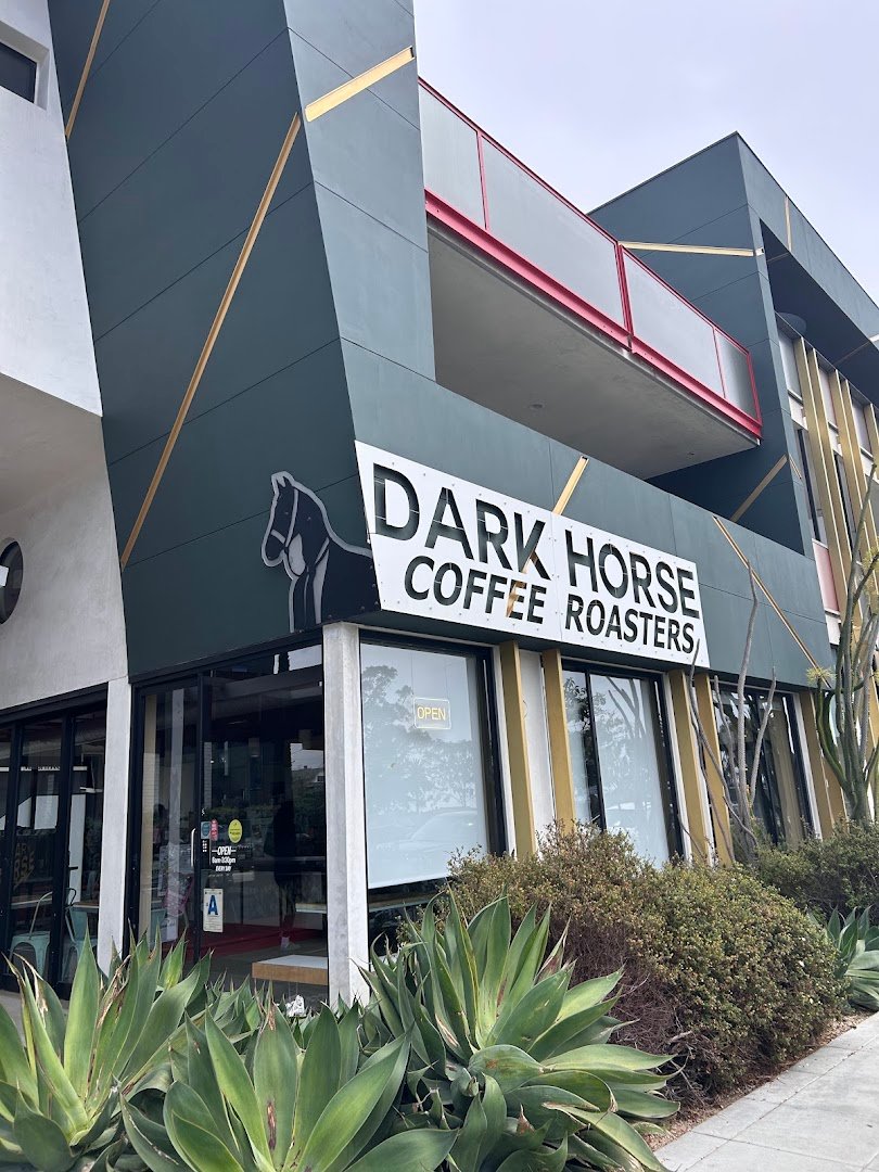 Storefront of Dark Horse Coffee Roasters., specialty coffee shop in San Diego
