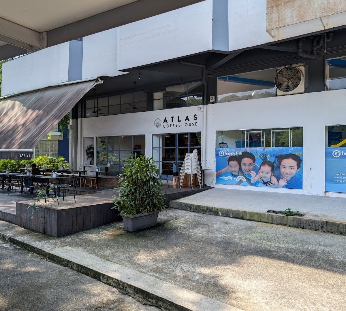 Storefront of Atlas Coffeehouse, specialty coffee shop in Singapore
