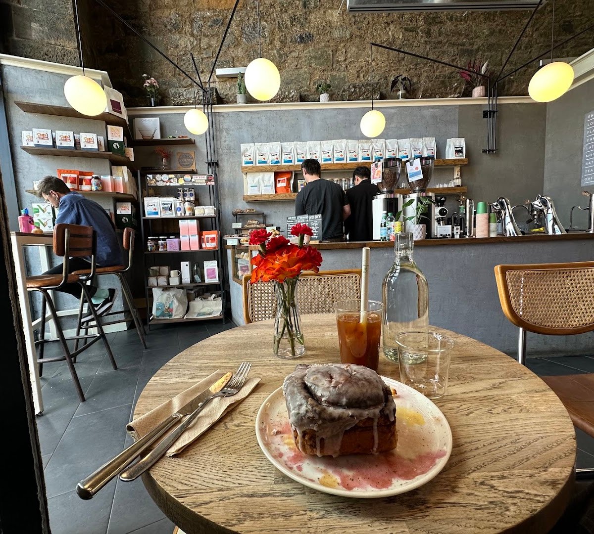 Interior of Room & Rumours Coffee, specialty coffee shop in Edinburgh