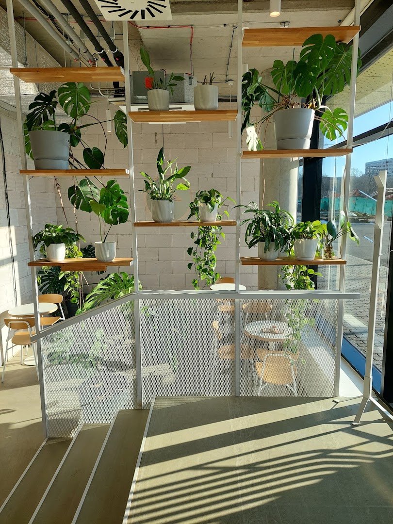 Interior of The Miners Coffee Roastery, specialty coffee shop in Prague