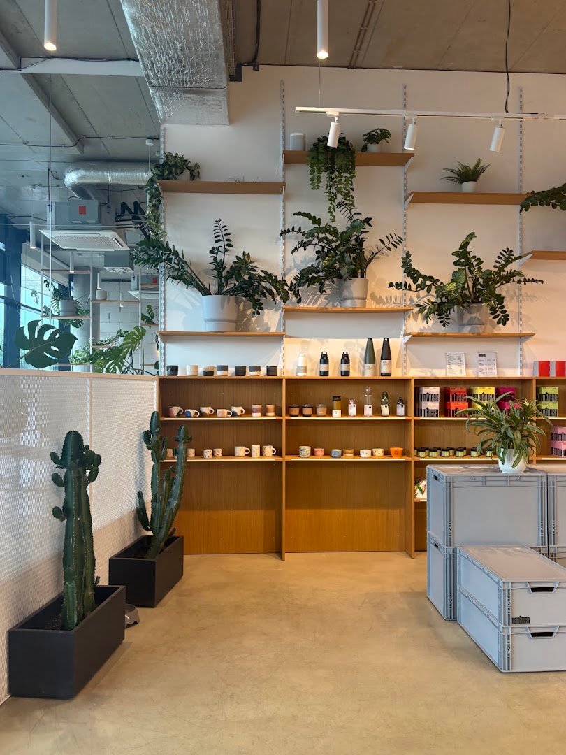 Interior of The Miners Coffee Roastery, specialty coffee shop in Prague