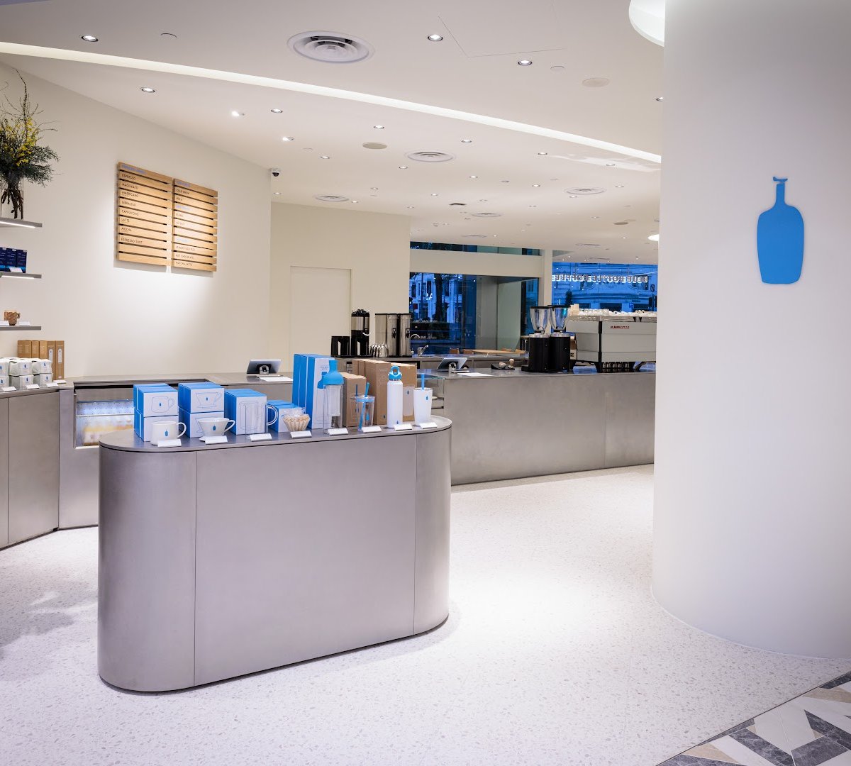 Interior of Blue Bottle Coffee, specialty coffee shop in Singapore