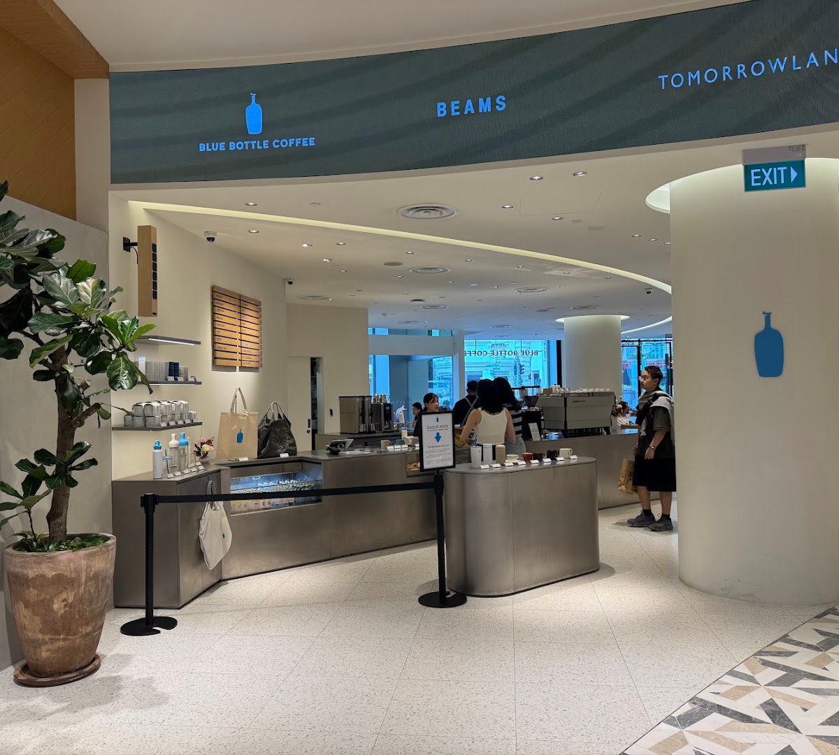Interior of Blue Bottle Coffee, specialty coffee shop in Singapore