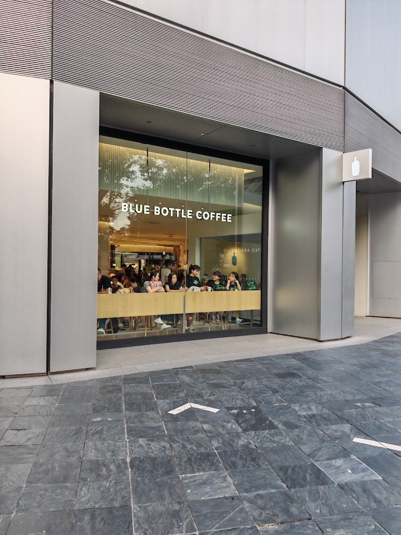 Storefront of Blue Bottle Coffee, specialty coffee shop in Singapore