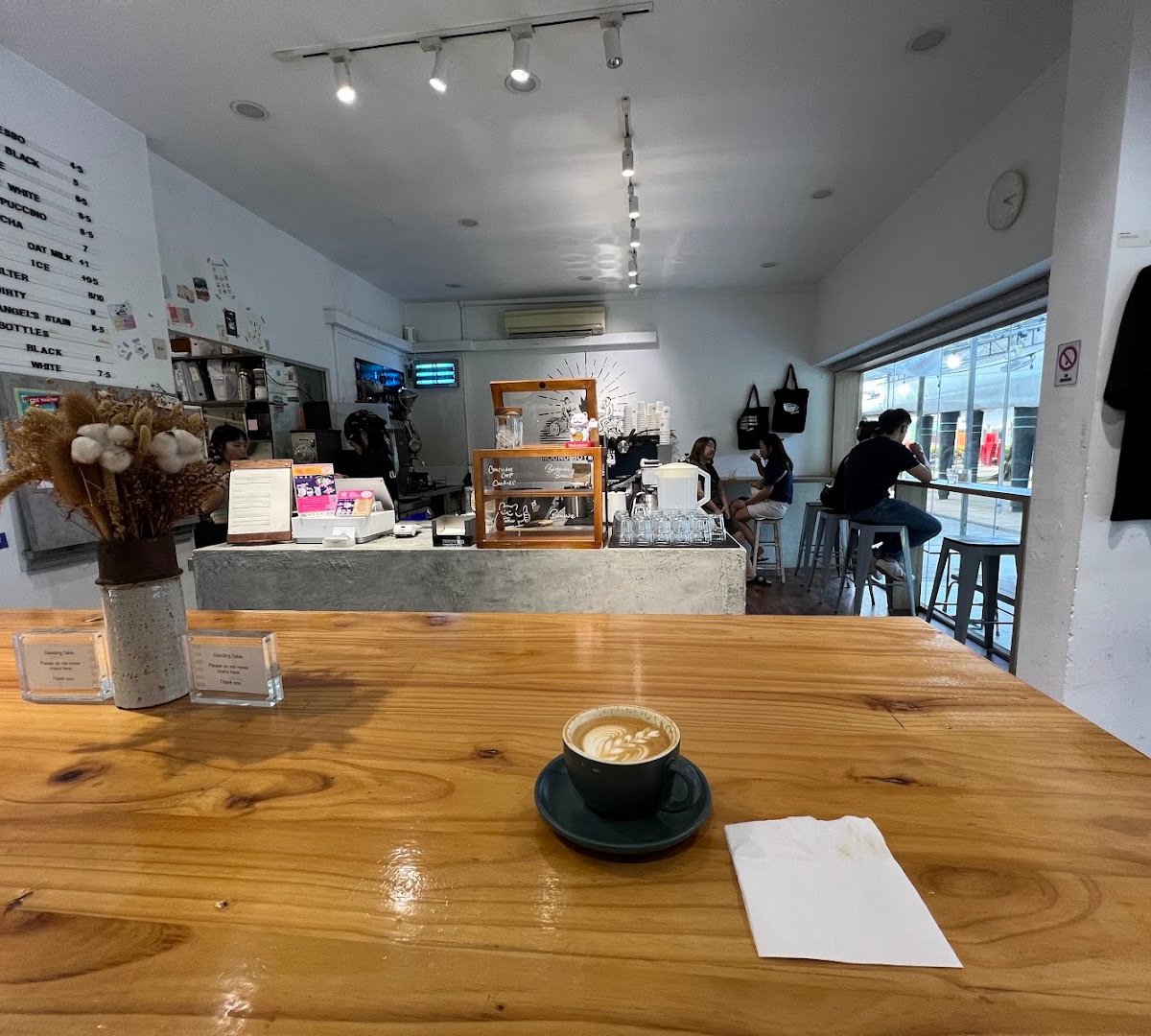 Interior of Round Boy Roasters, specialty coffee shop in Singapore