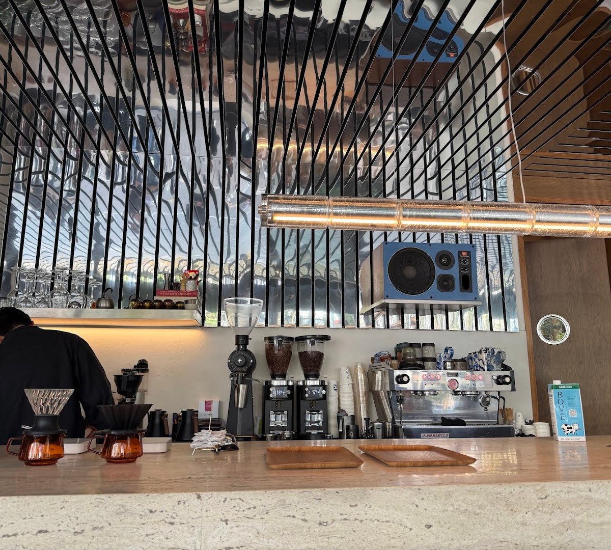 Interior of ANOTHeR, specialty coffee shop in Mexico City