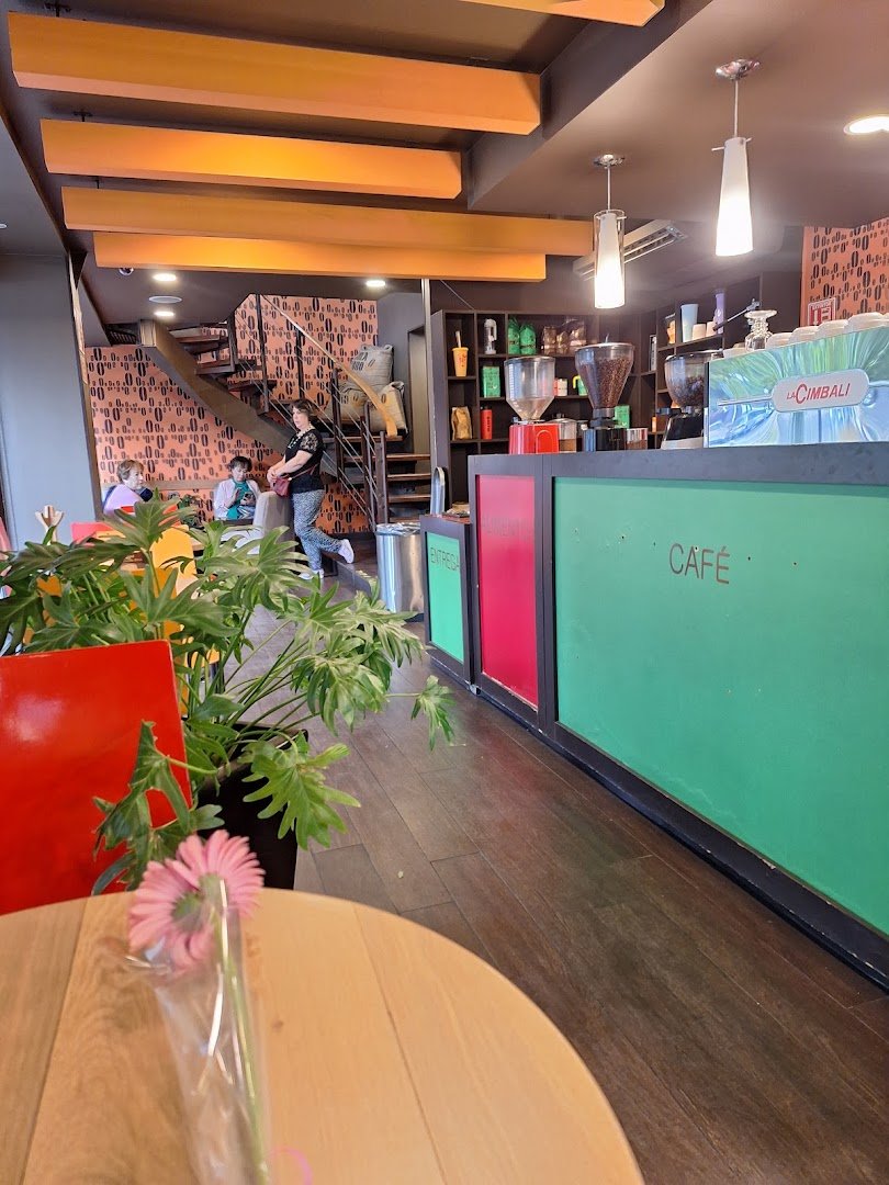 Interior of Bola de Oro, specialty coffee shop in Mexico City