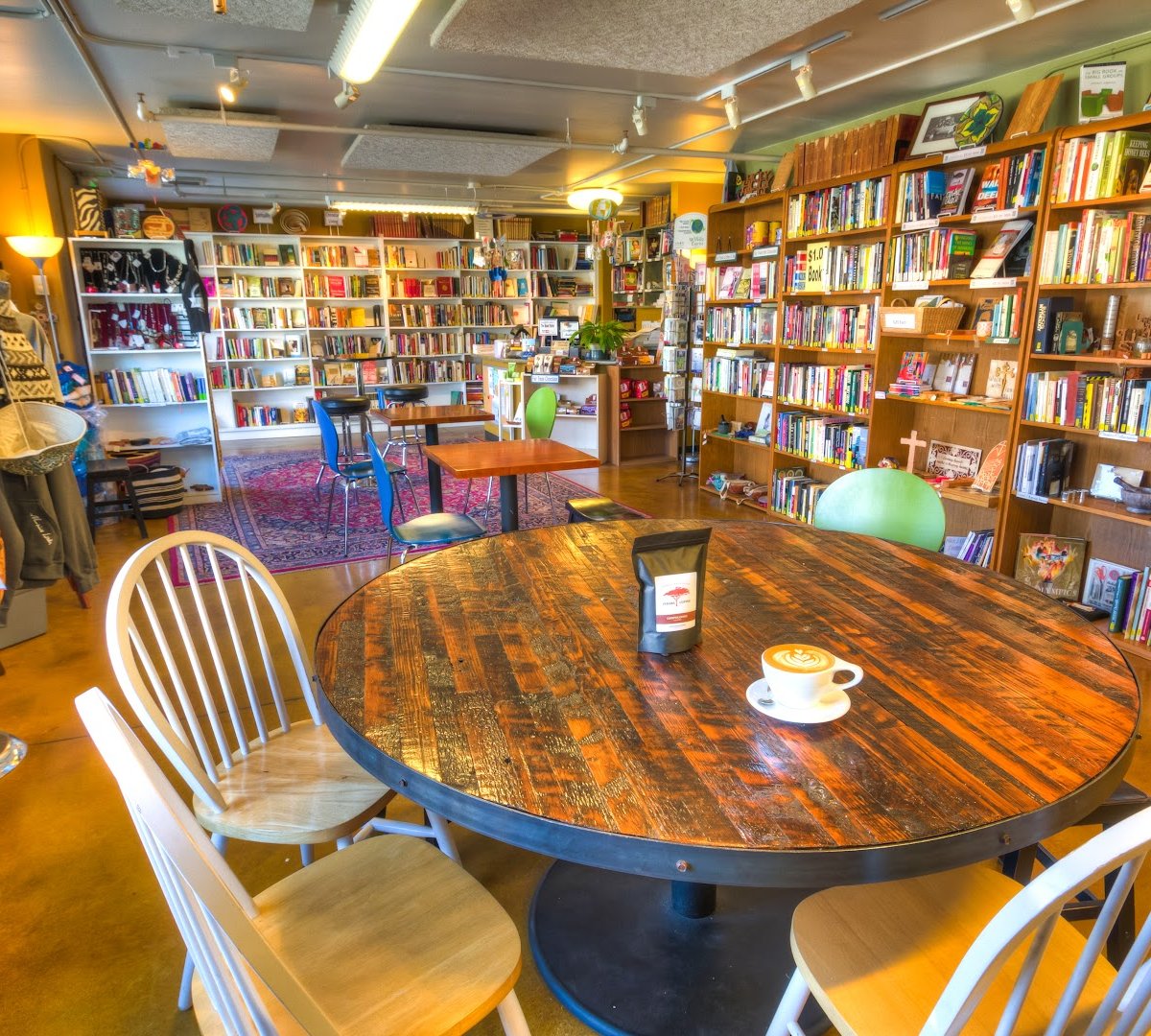 Interior of Indaba Coffee, specialty coffee shop in Spokane