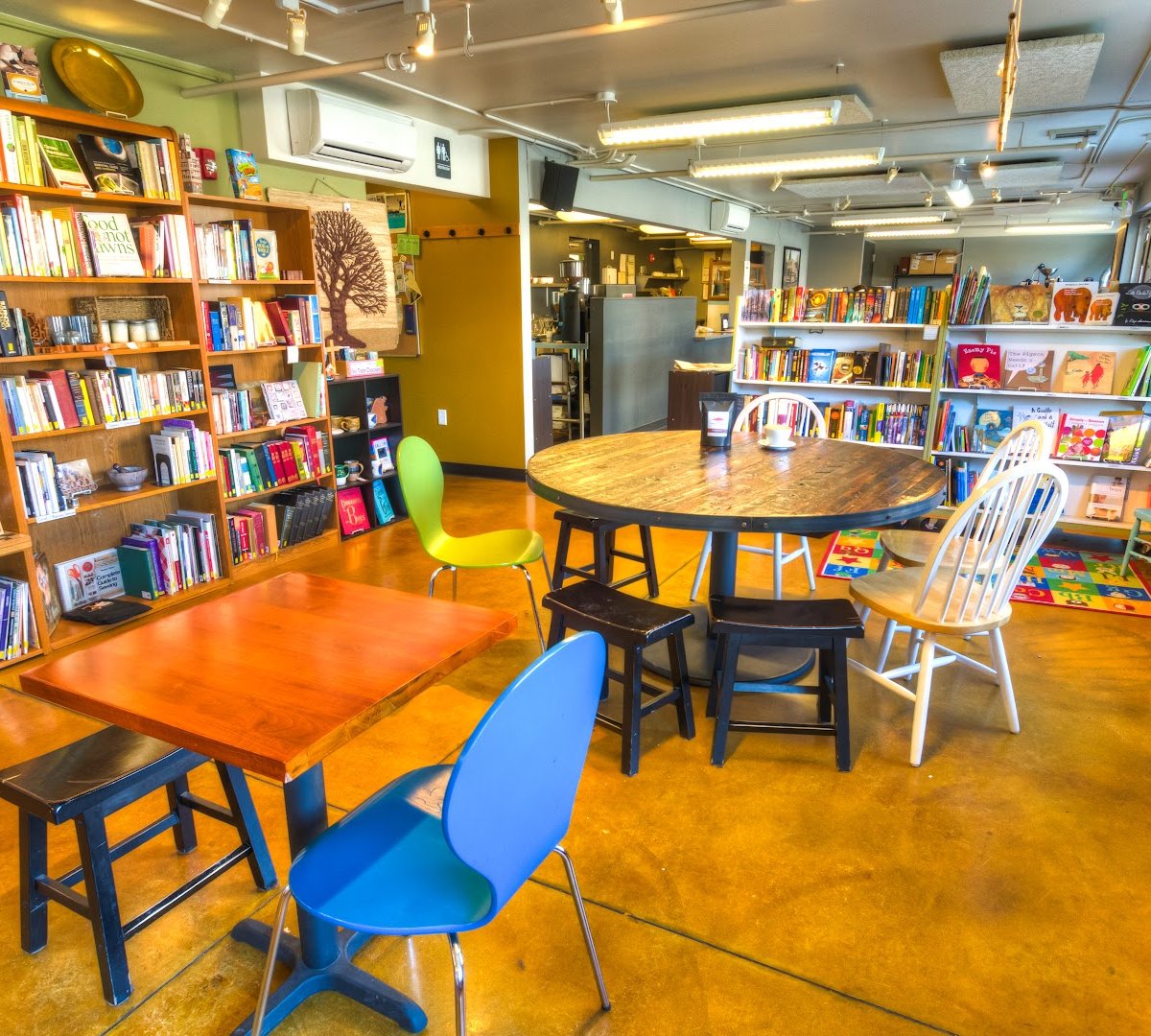 Interior of Indaba Coffee, specialty coffee shop in Spokane