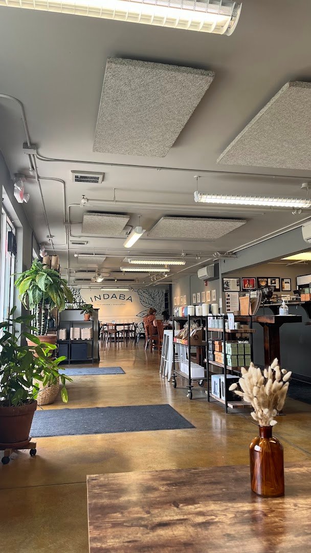 Interior of Indaba Coffee, specialty coffee shop in Spokane