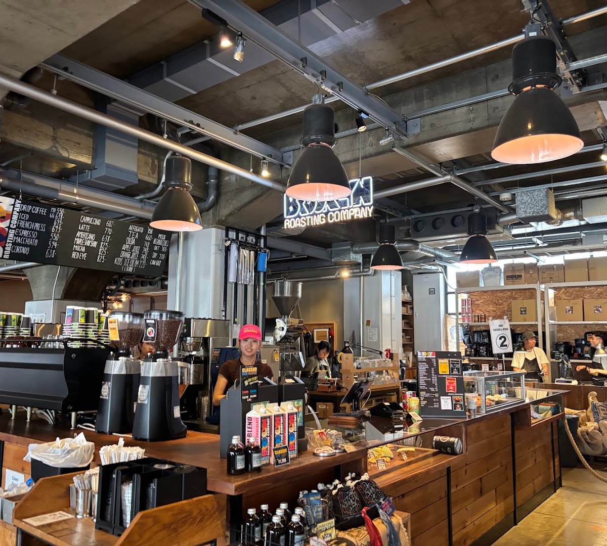 Interior of Brooklyn Roasting Company Namba, specialty coffee shop in Osaka