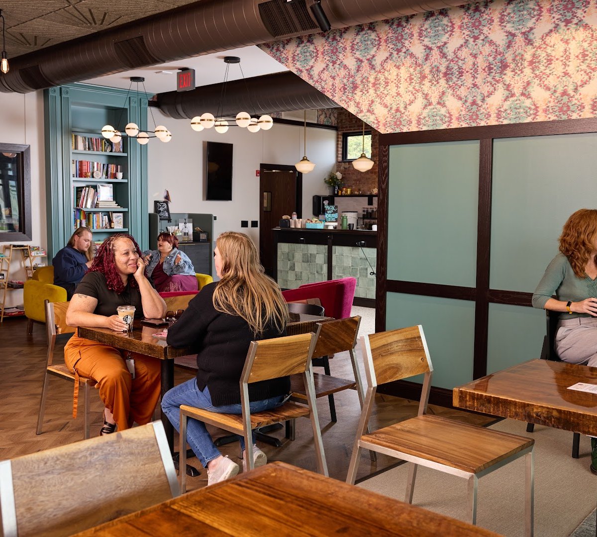 Interior of Cafe Oztara, specialty coffee shop in Indianapolis
