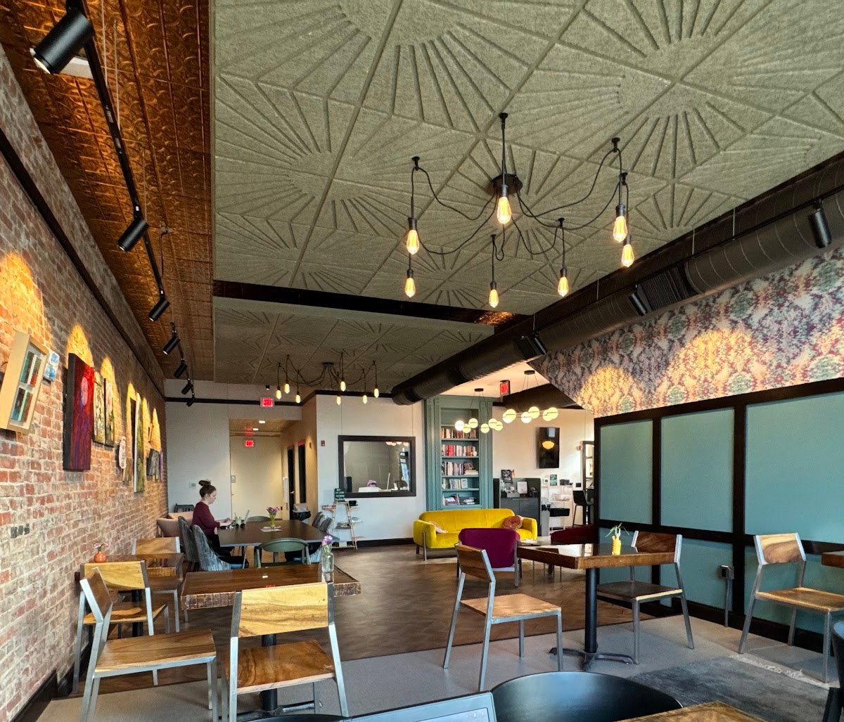 Interior of Cafe Oztara, specialty coffee shop in Indianapolis
