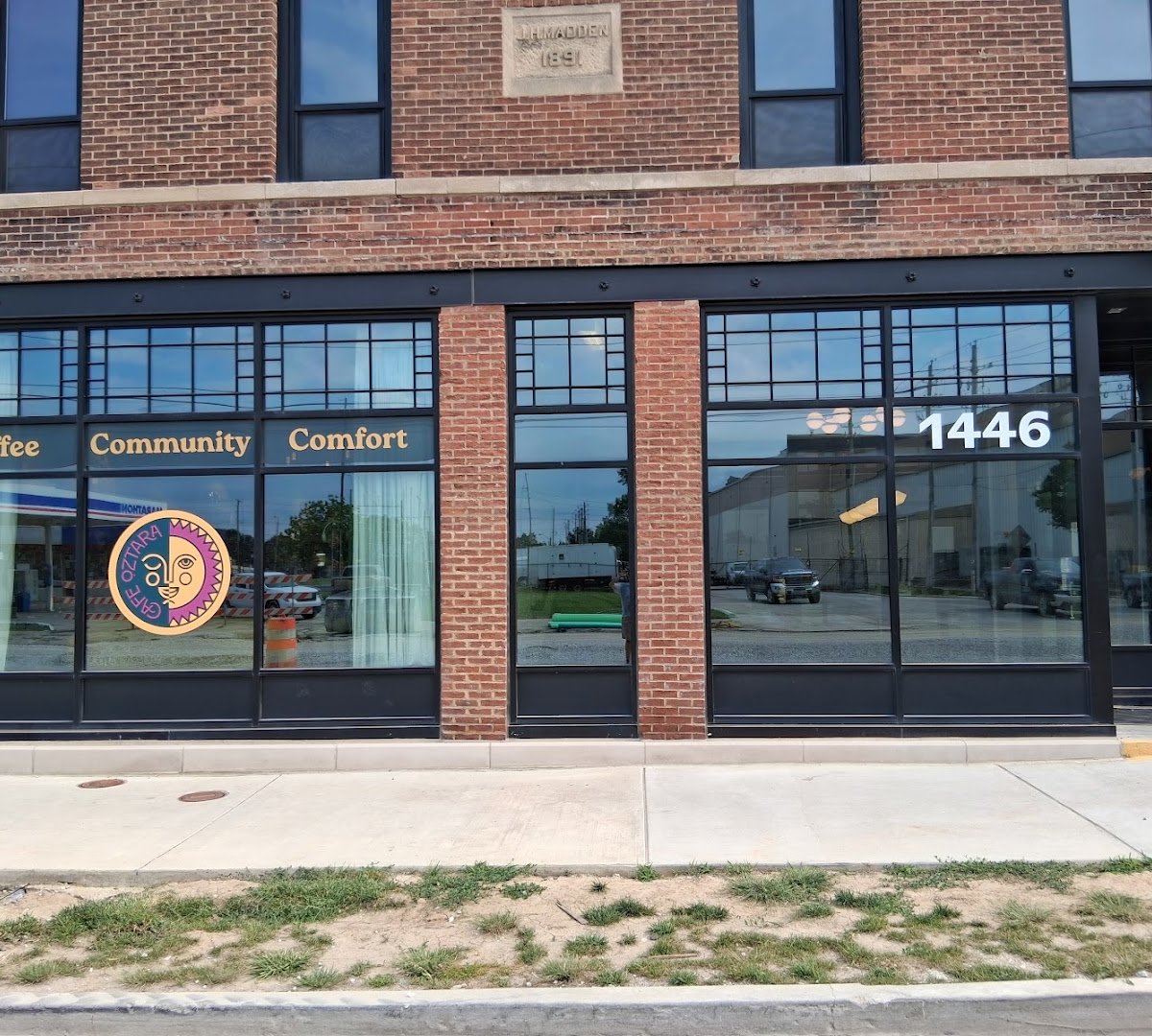 Storefront of Cafe Oztara, specialty coffee shop in Indianapolis