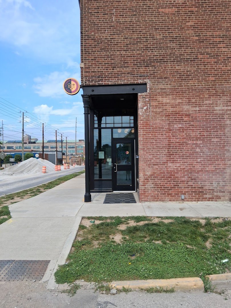Storefront of Cafe Oztara, specialty coffee shop in Indianapolis