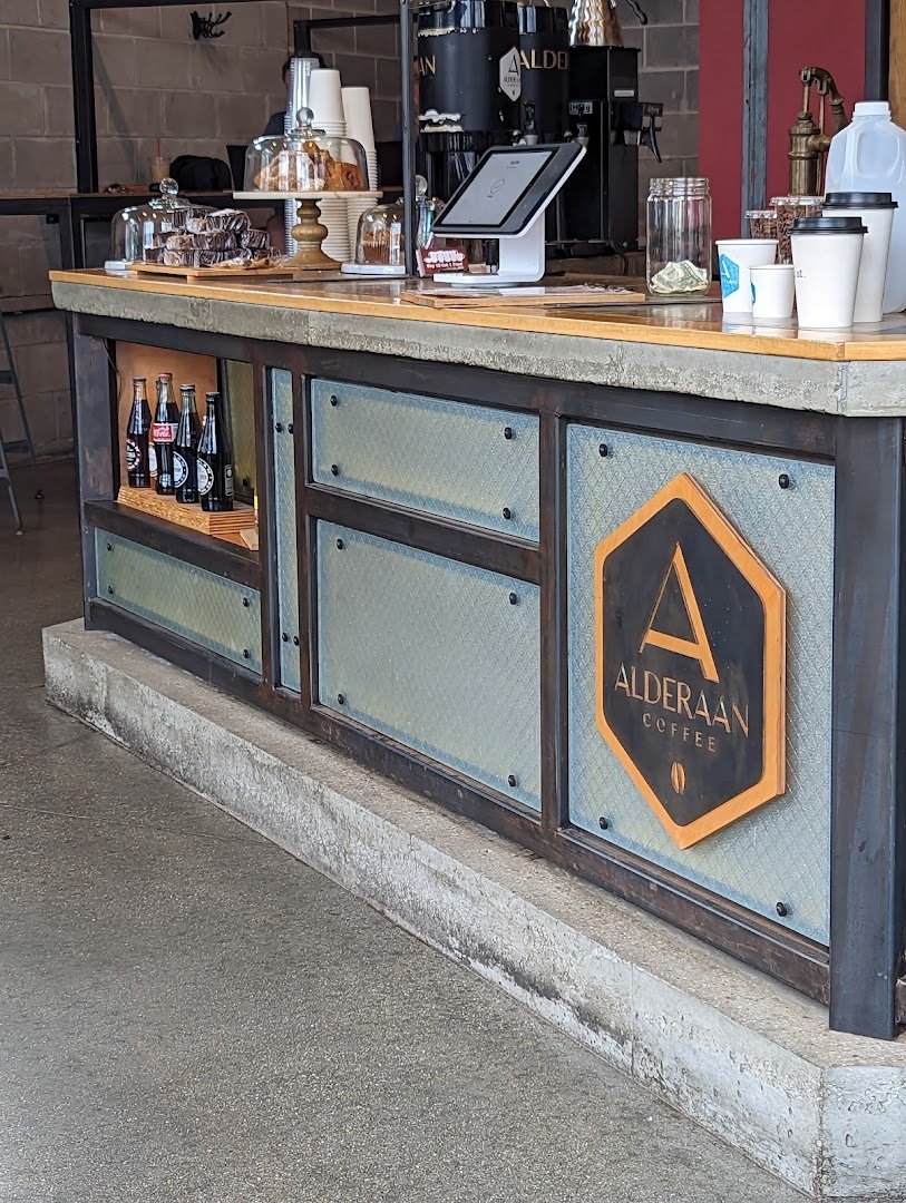 Interior of Alderaan Coffee, specialty coffee shop in Milwaukee