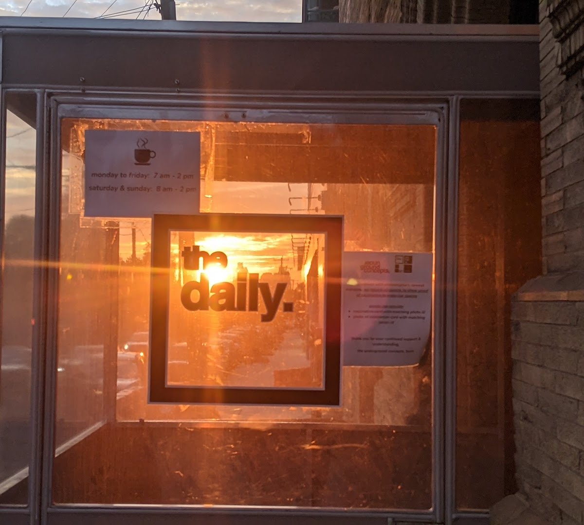 Storefront of the daily., specialty coffee shop in Philadelphia