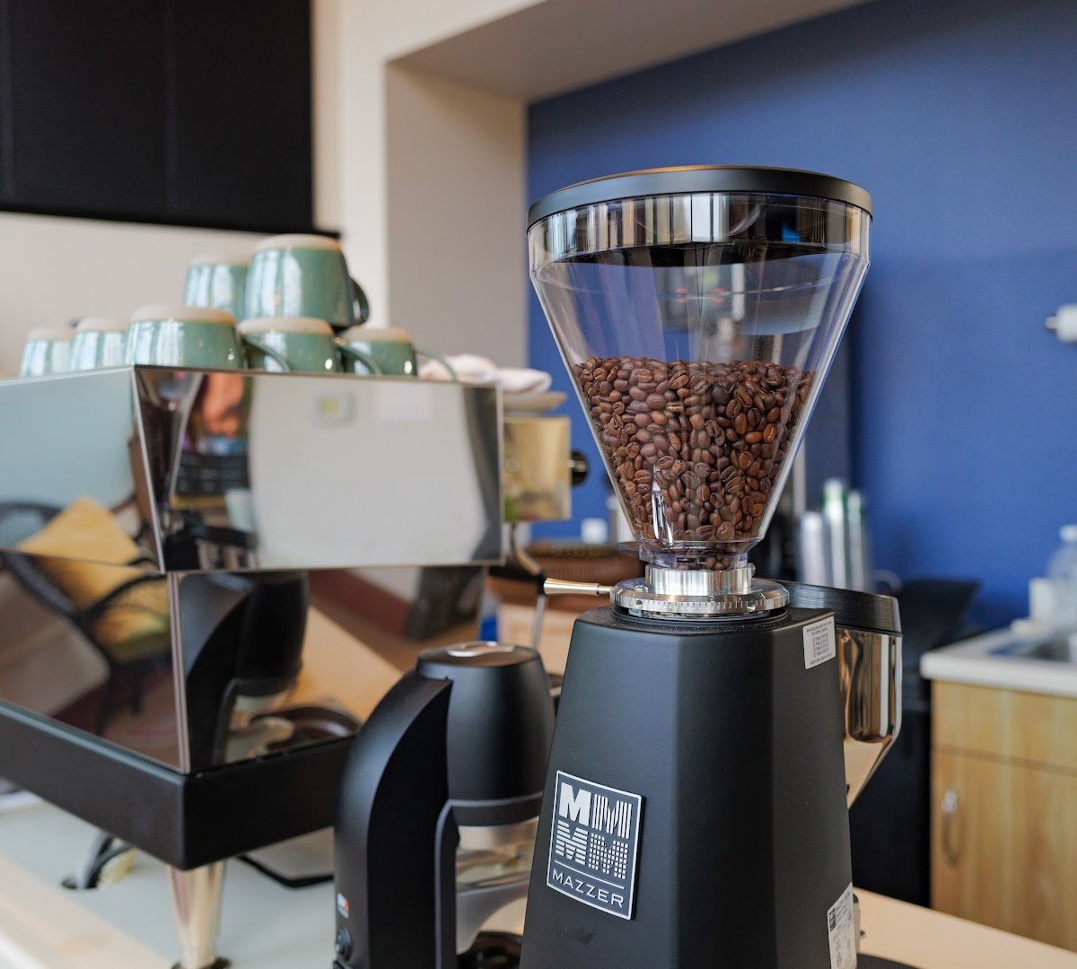 Interior of The Waterfront Cafe, specialty coffee shop in Ithaca