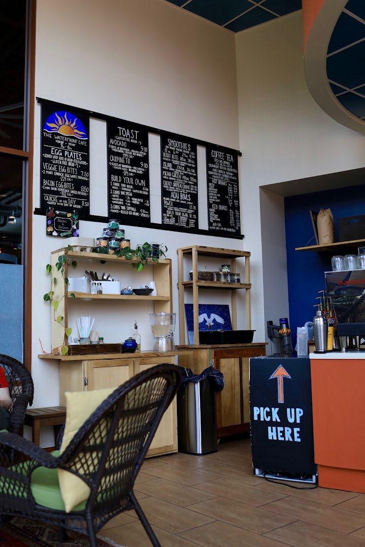 Interior of The Waterfront Cafe, specialty coffee shop in Ithaca