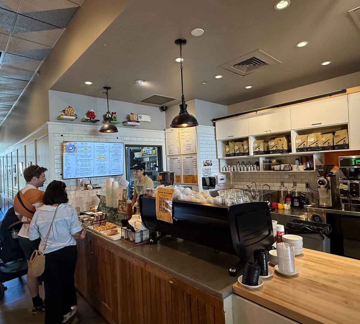 Interior of Goodland Waffles and Melts, specialty coffee shop in Santa Barbara