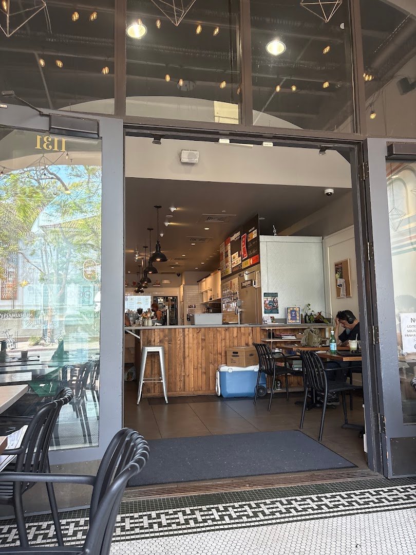 Interior of Goodland Waffles and Melts, specialty coffee shop in Santa Barbara