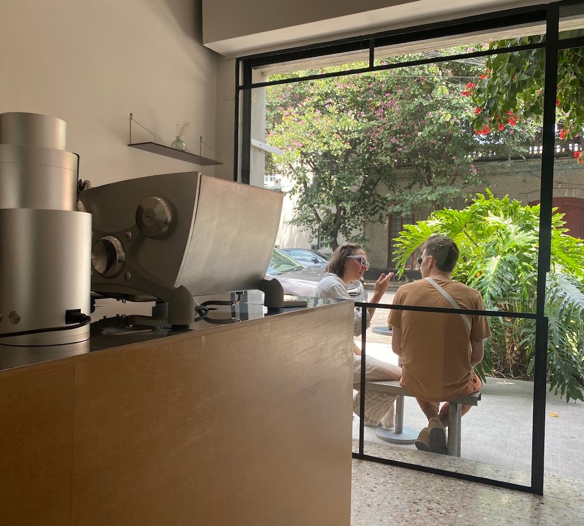 Interior of post, specialty coffee shop in Mexico City