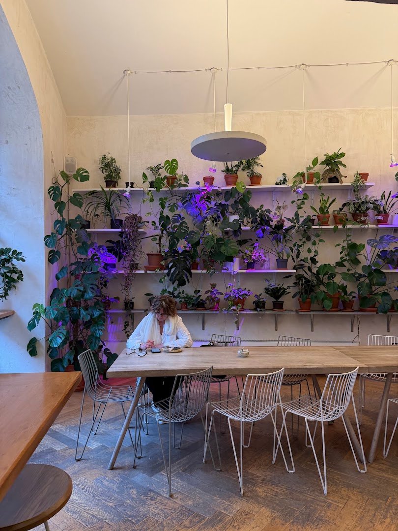 Interior of Urban Café, specialty coffee shop in Prague