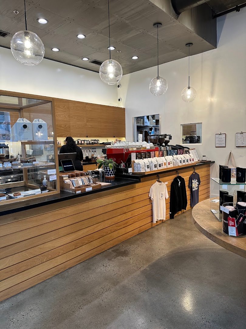 Interior of Temple Coffee Roasters, specialty coffee shop in Sacramento
