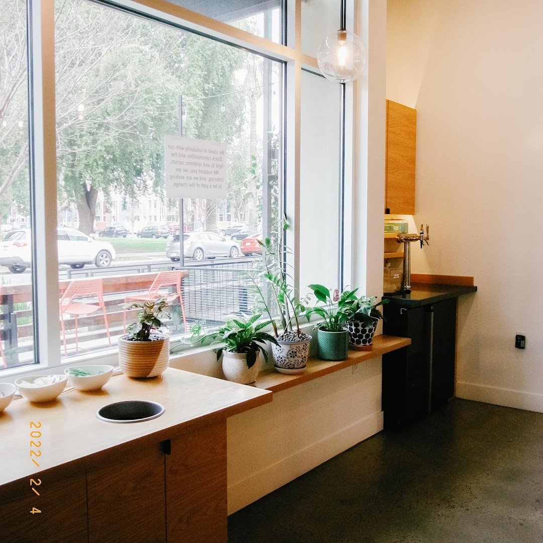 Interior of Temple Coffee Roasters, specialty coffee shop in Sacramento