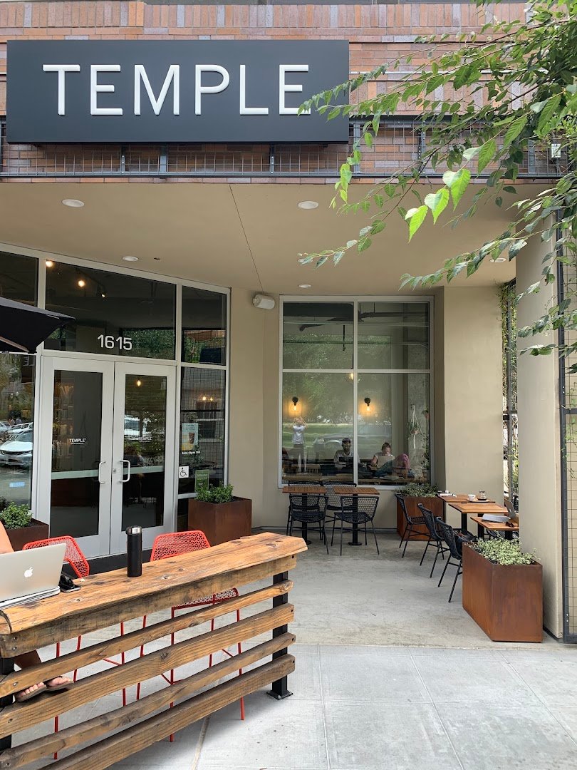 Storefront of Temple Coffee Roasters, specialty coffee shop in Sacramento