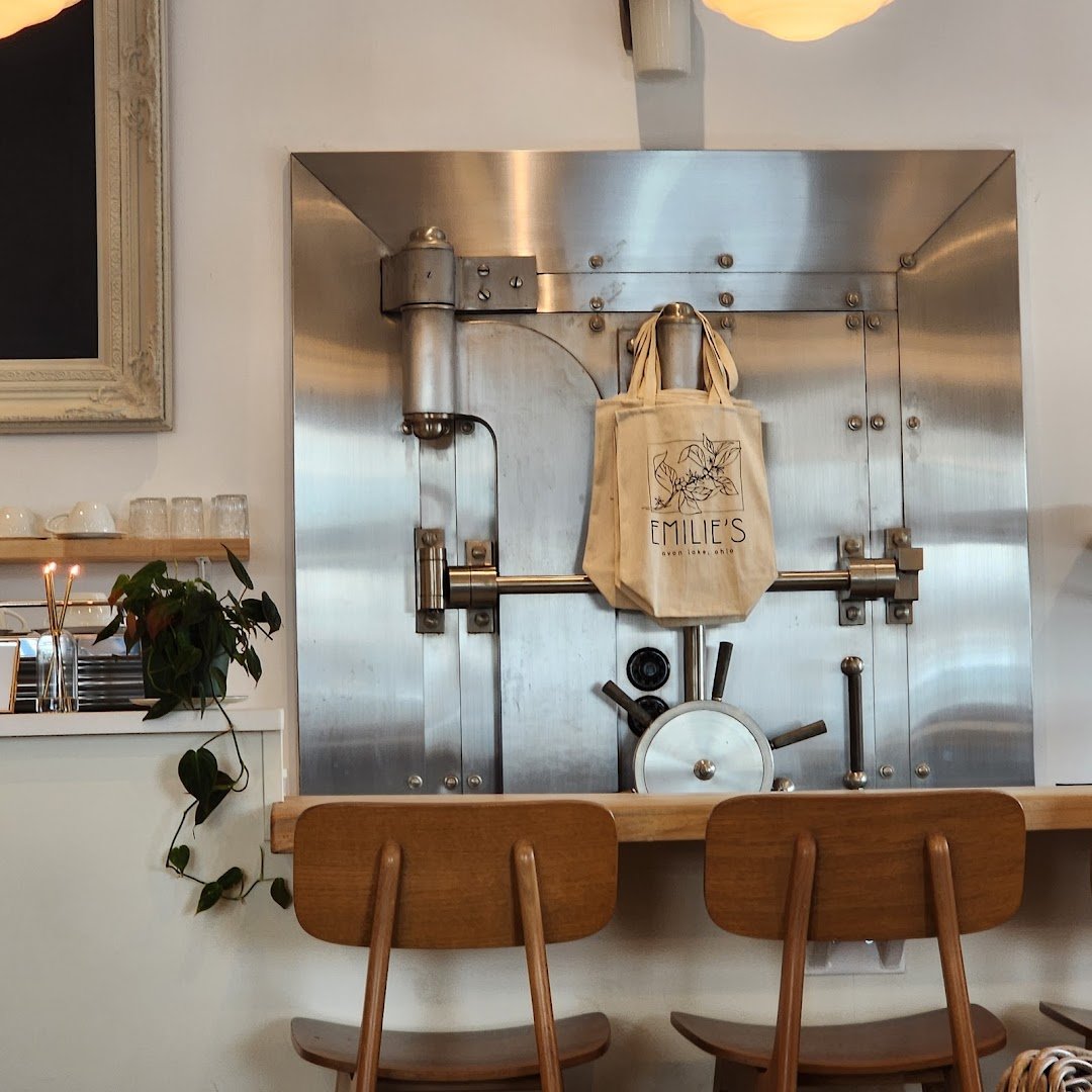 Interior of Emilie's Coffee House & Wine Bar, specialty coffee shop in Cleveland