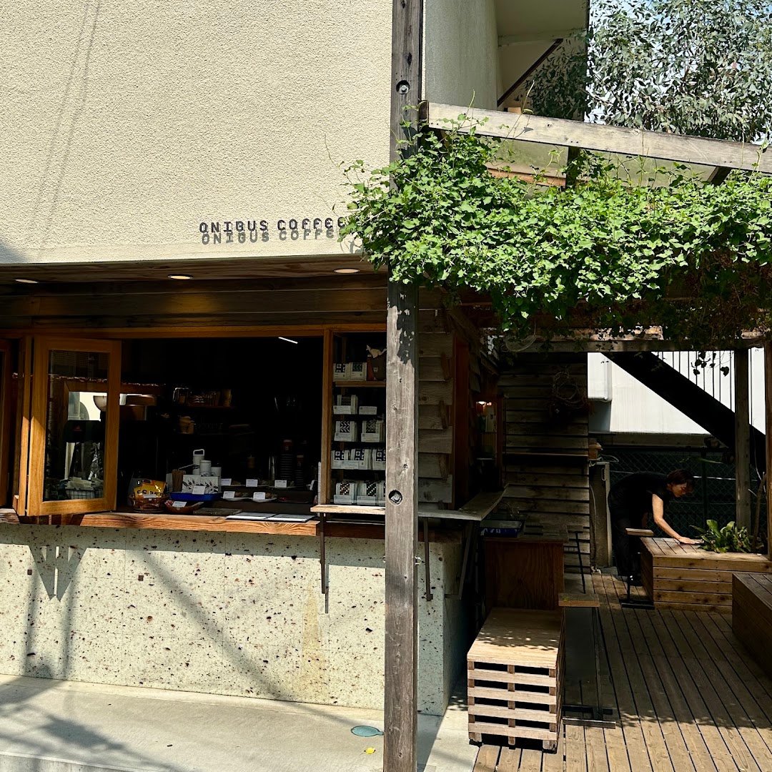 Storefront of ONIBUS COFFEE Nakameguro 3 Chome, specialty coffee shop in Tokyo
