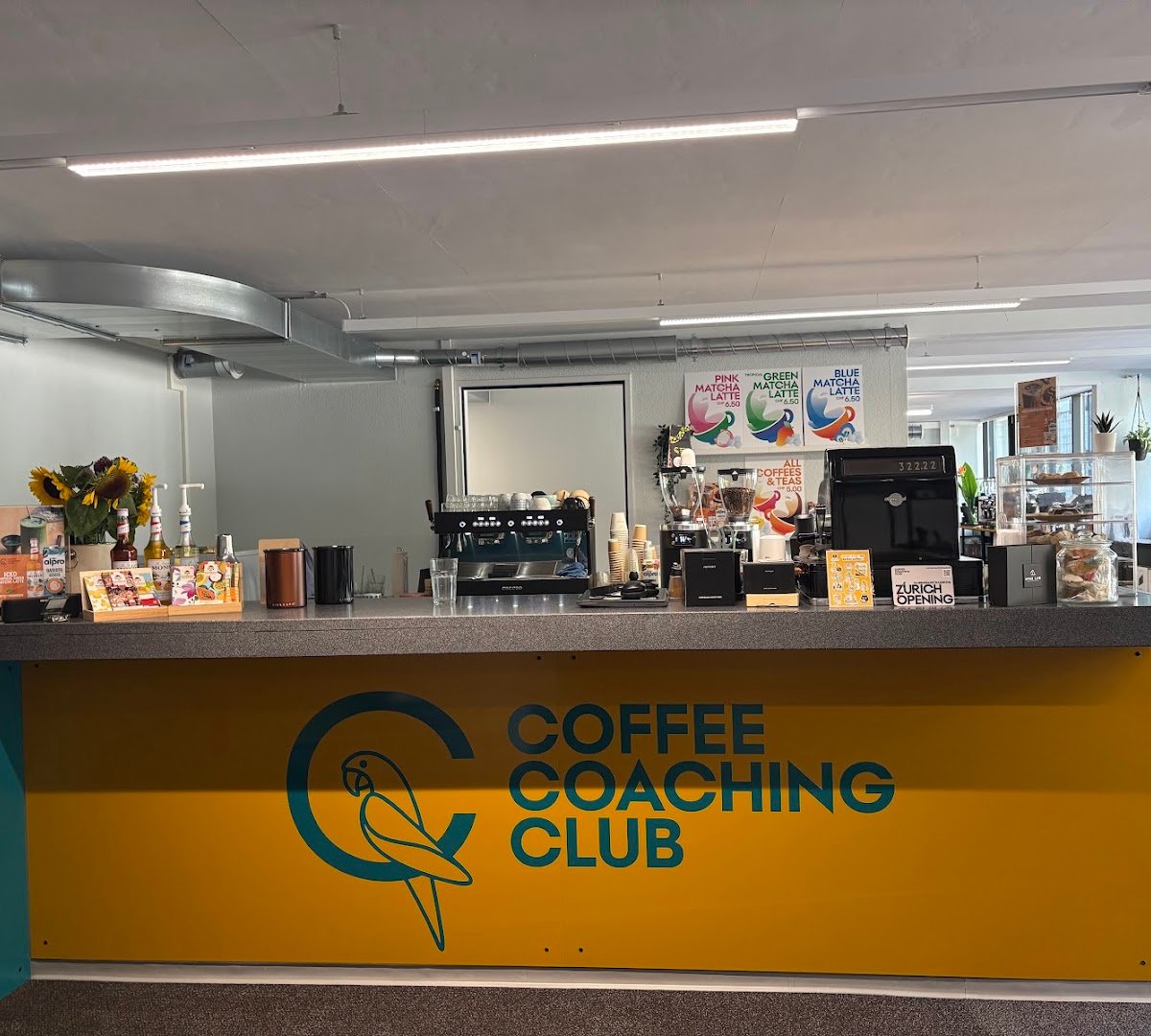 Interior of Coffee Coaching Club, specialty coffee shop in Zurich