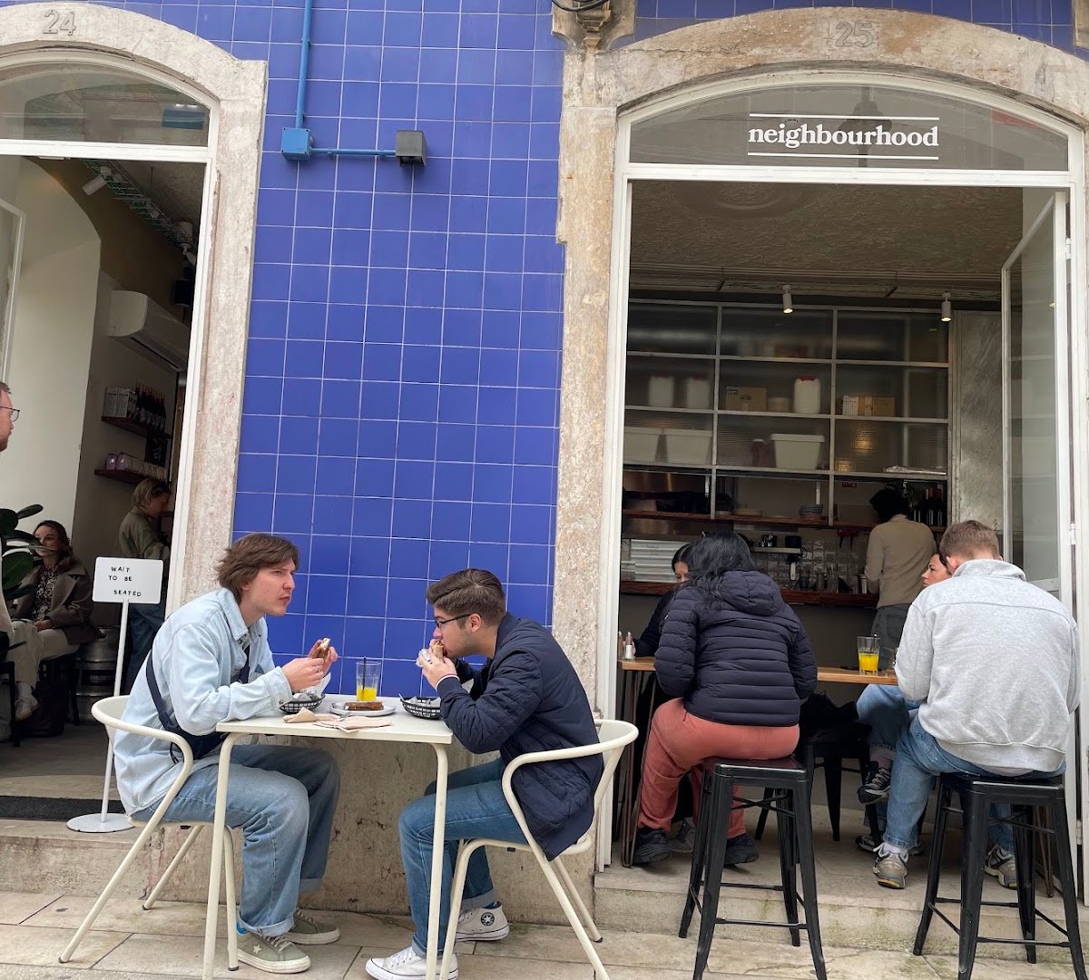 Storefront of Neighbourhood Lisbon, specialty coffee shop in Lisbon