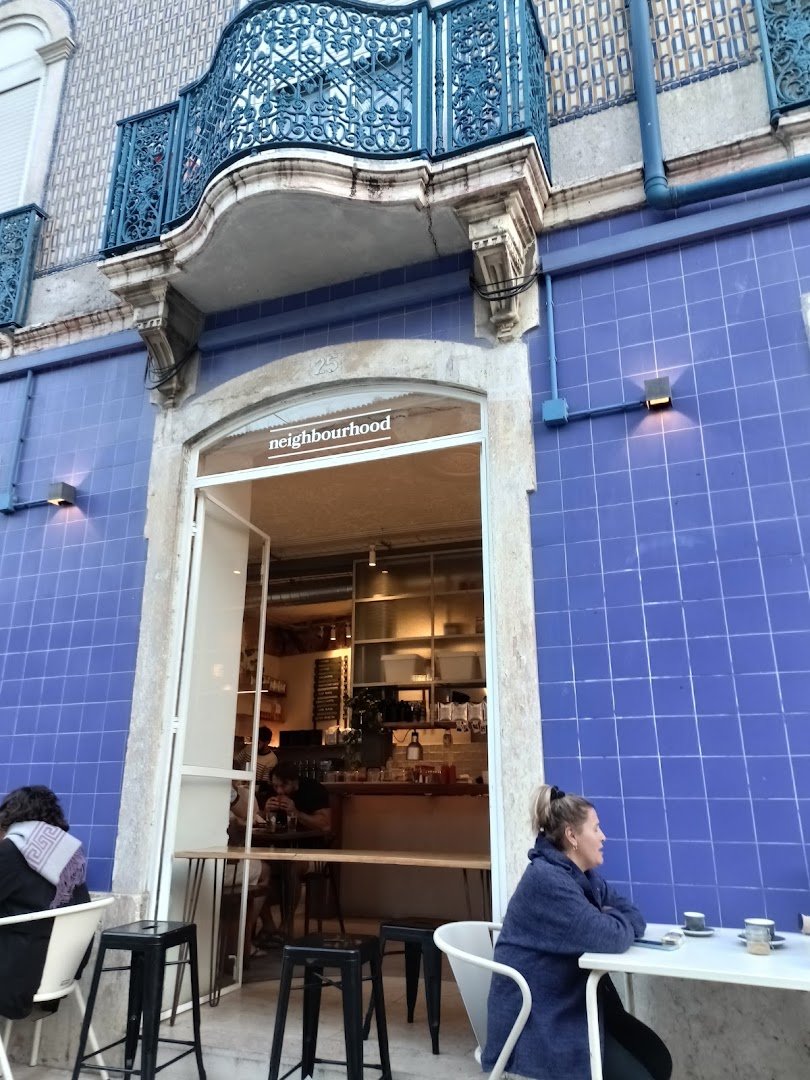 Storefront of Neighbourhood Lisbon, specialty coffee shop in Lisbon