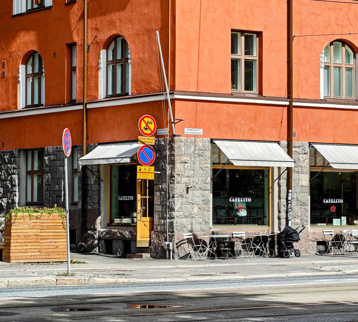 Storefront of Cafelito, specialty coffee shop in Helsinki