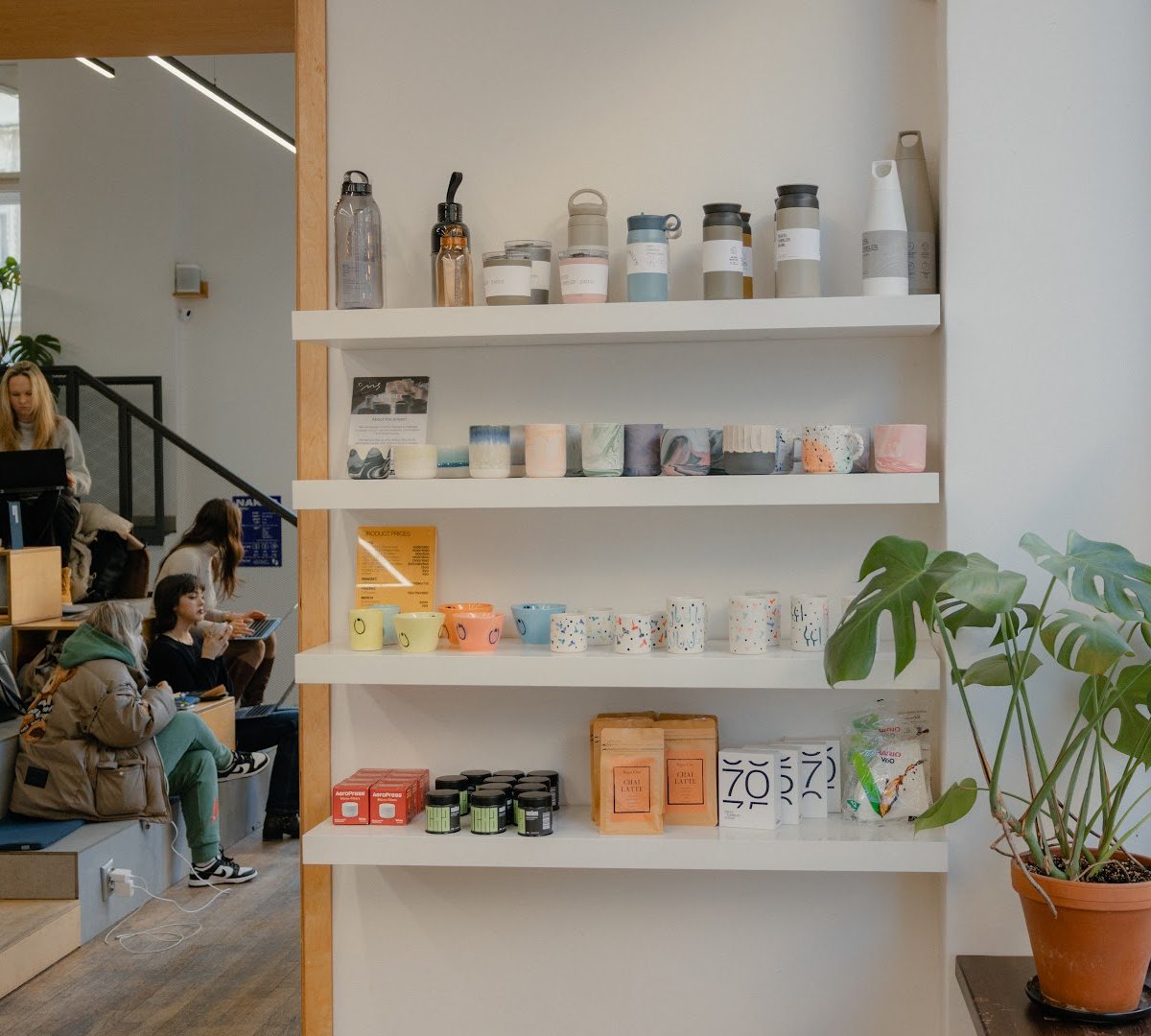 Interior of The Miners Coffee JZP, specialty coffee shop in Prague