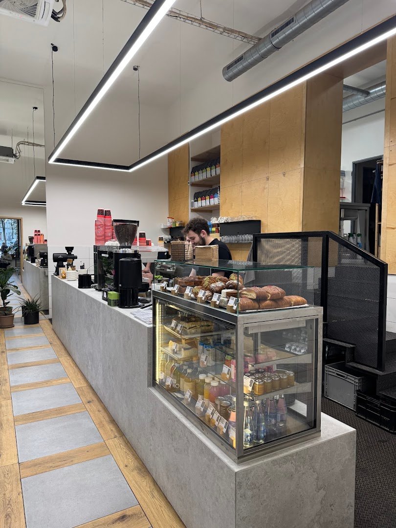 Interior of The Miners Coffee JZP, specialty coffee shop in Prague