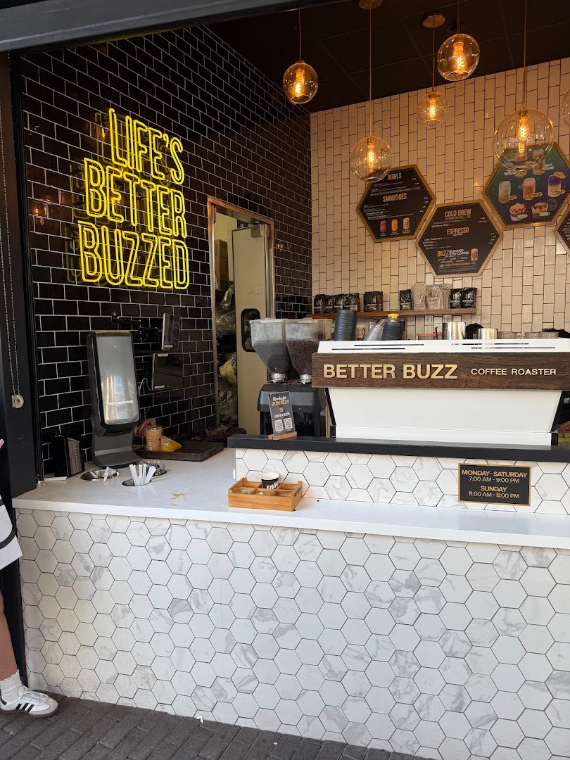Interior of Better Buzz Coffee Fashion Valley, specialty coffee shop in San Diego