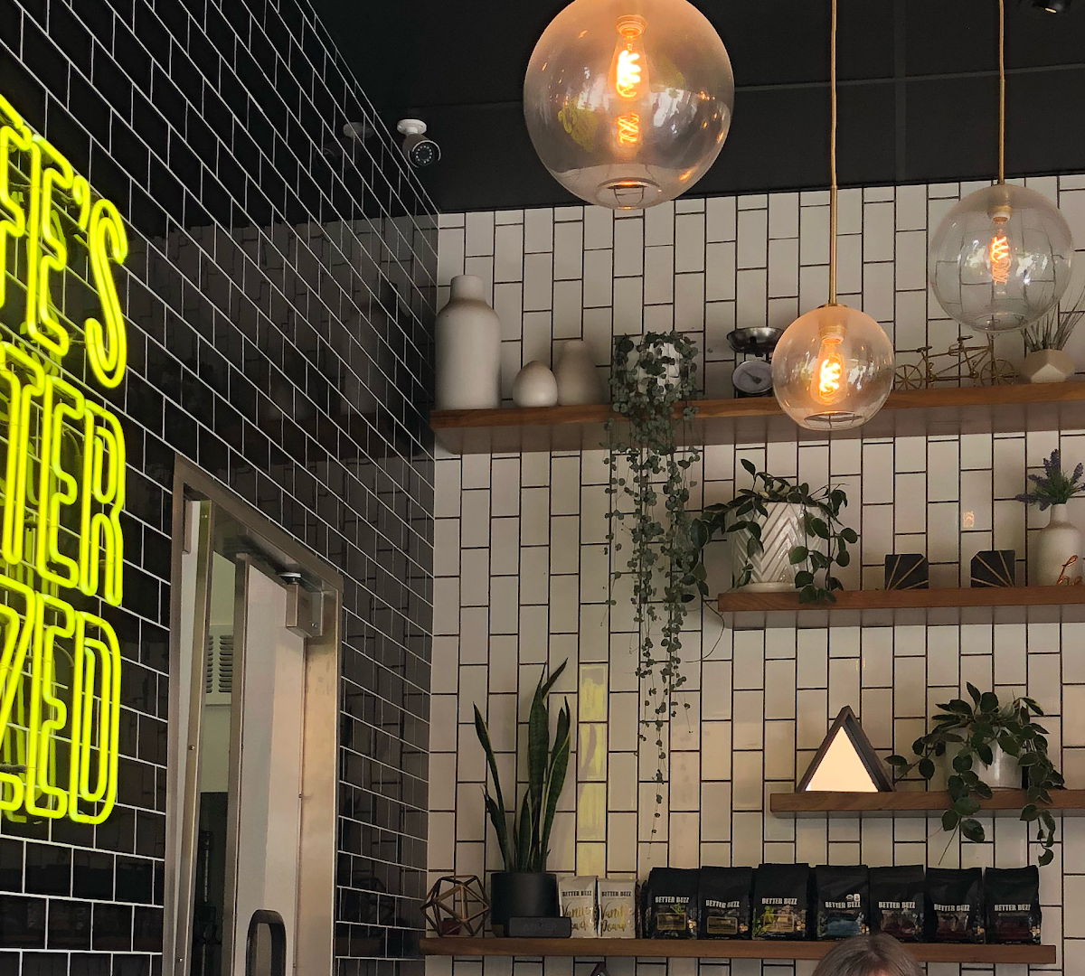 Interior of Better Buzz Coffee Fashion Valley, specialty coffee shop in San Diego