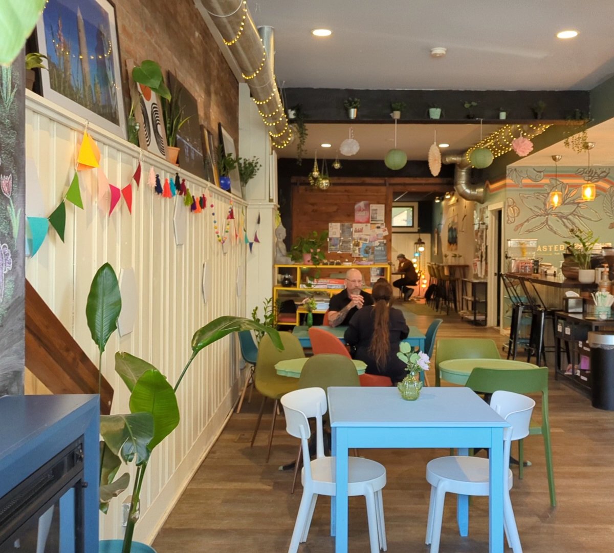 Interior of Roasted Tremont, specialty coffee shop in Cleveland