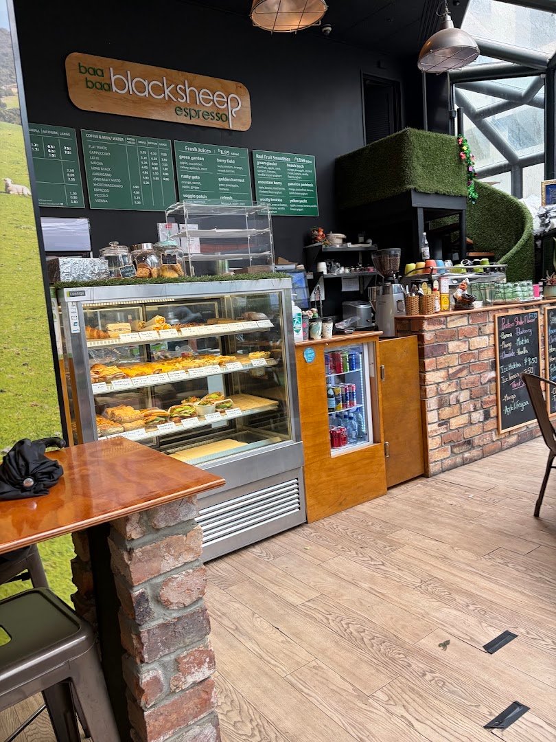 Interior of Baa Baa Black Sheep Espresso, specialty coffee shop in Auckland