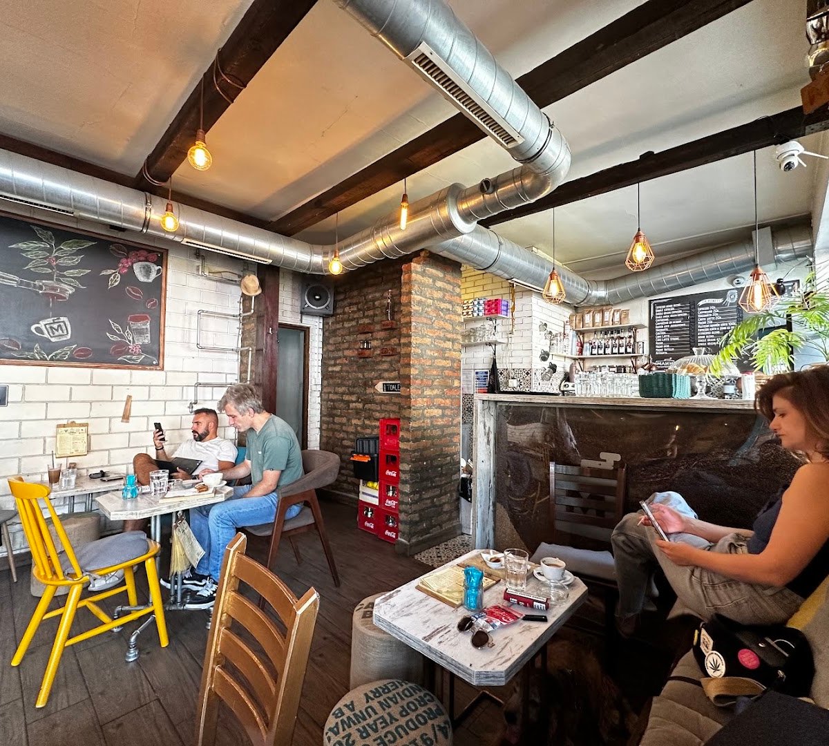 Interior of Cafe Mlin zemun, specialty coffee shop in Belgrade