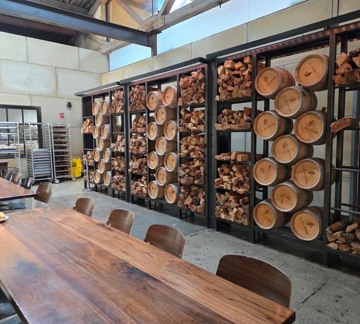 Interior of La Colombe Coffee Workshop, specialty coffee shop in Philadelphia